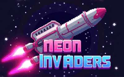 Retro Neon Invaders